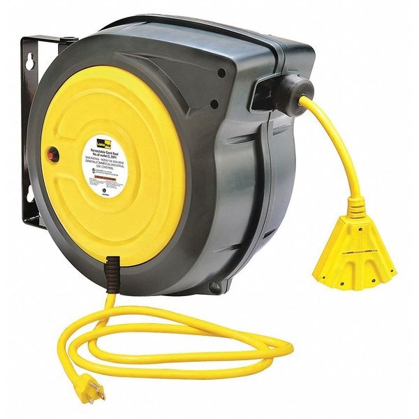 Lumapro 50 ft. Extension Cord Reel 13 Amps 3 Outlets 125VAC Voltage - 443P48