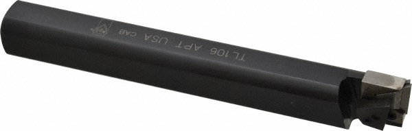 APT Indexable Boring Bar: TL 107 CP5 1X9, 1-1/4" Min Bore, 1" Shank Dia, Steel - TL107