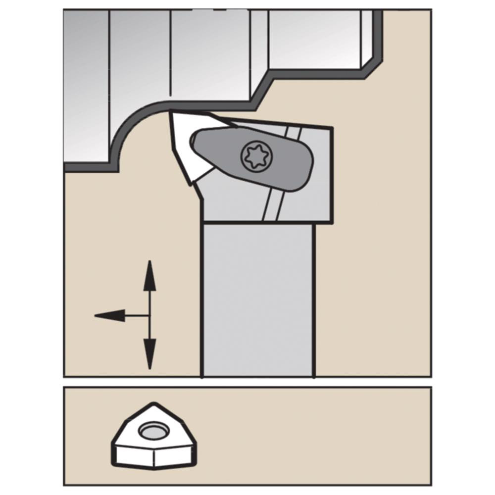 Widia Indexable Turning Toolholder: DWLNR123BKC3, 95.000 deg Lead Angle, Clamp - 5697789