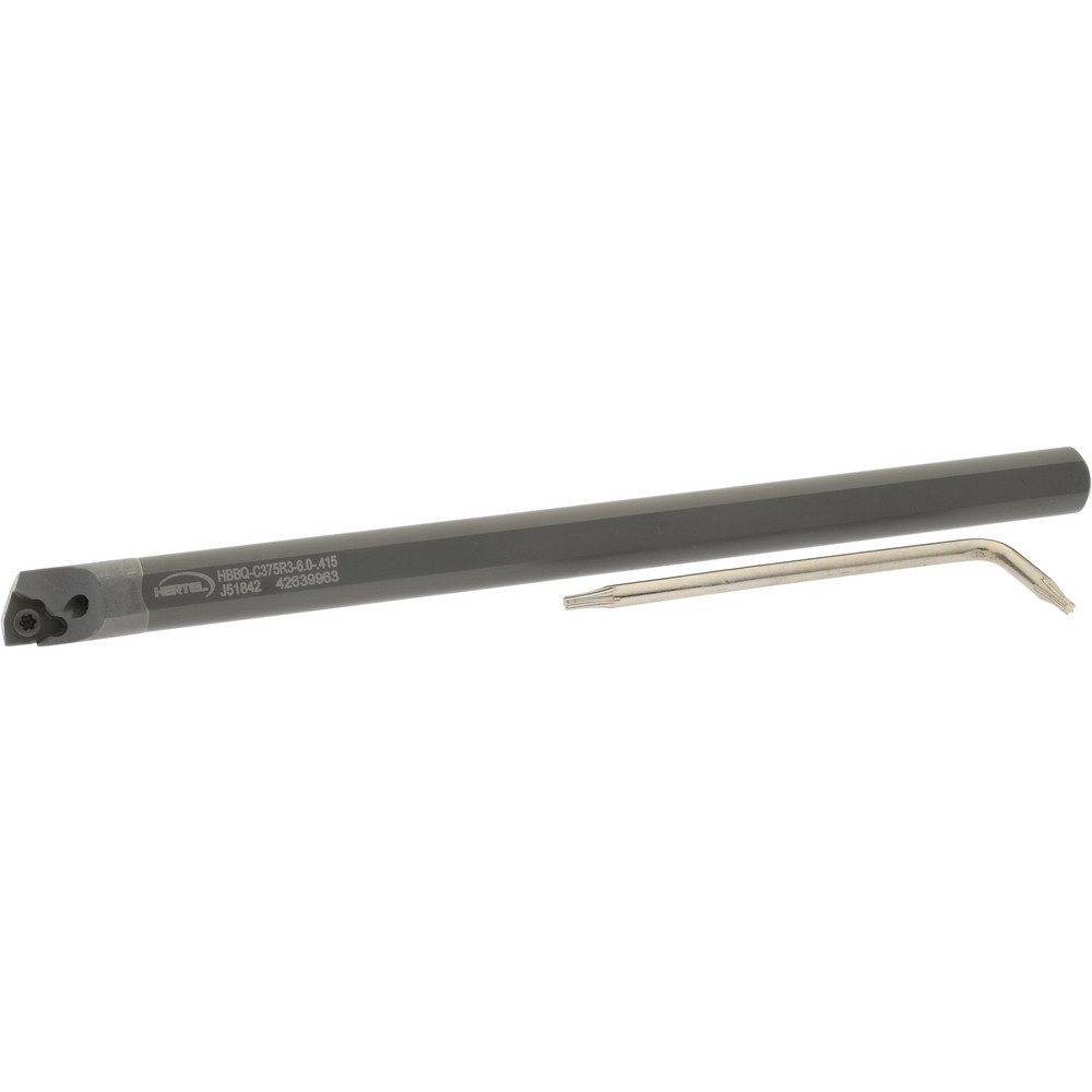 Iscar Indexable Boring Bar: MGUHR 06-04L10, 4.00 mm Min Bore, Right Hand, 6.00 mm Shank Dia, Solid Carbide - 2801022