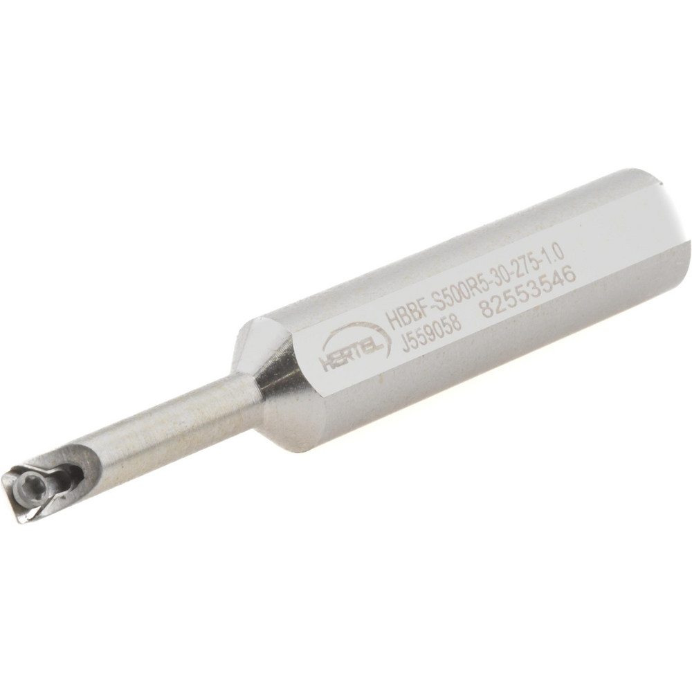 Hertel Indexable Boring Bar: HBBF-S500R5-30-275-1.0, 0.2750" Min Bore, Right Hand, Steel - H59869107