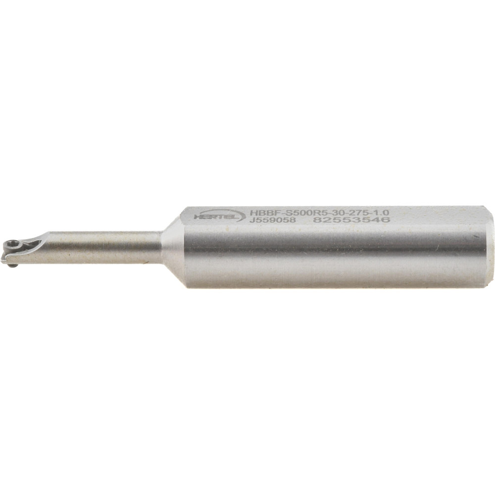 Hertel Indexable Boring Bar: HBBF-S500R5-30-275-1.0, 0.2750" Min Bore, Right Hand, Steel - H59869107