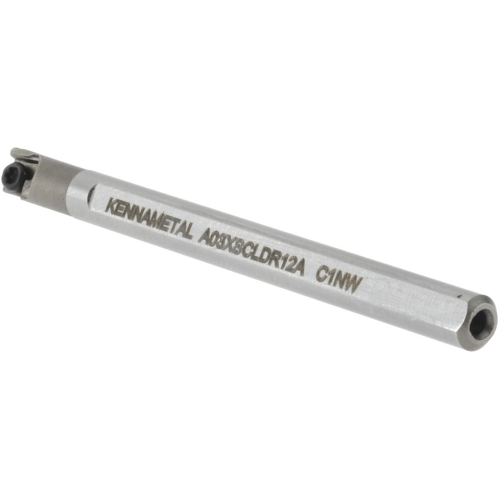 Kennametal Indexable Boring Bar: A03XSCLDR12A, 0.2080" Min Bore, Right Hand, 5 deg Lead, Steel - 1289024