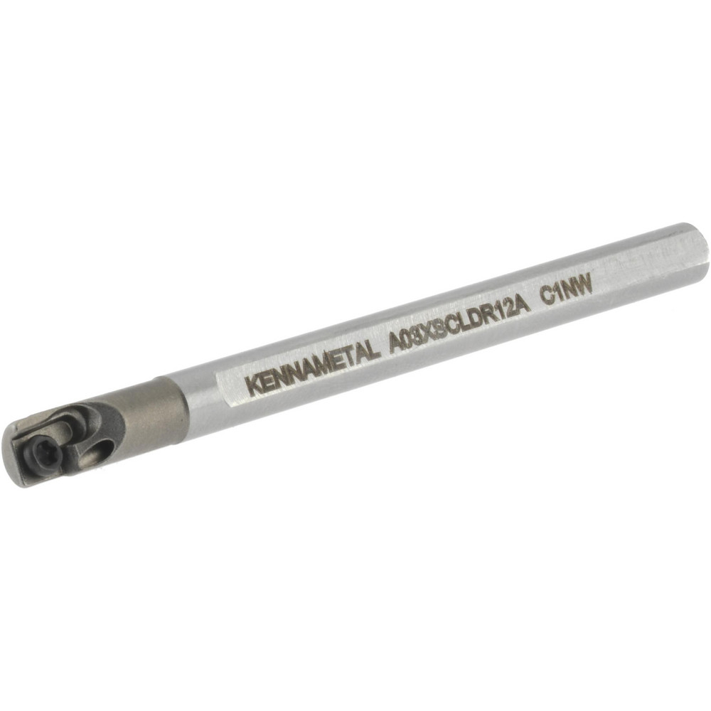 Kennametal Indexable Boring Bar: A03XSCLDR12A, 0.2080" Min Bore, Right Hand, 5 deg Lead, Steel - 1289024