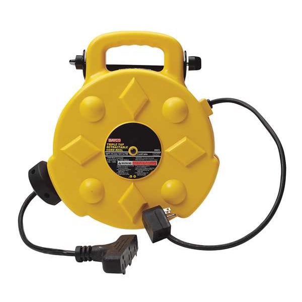 Bayco 50 ft. 14/3 Retractable Cord Reel 120VAC Voltage - SL-8903