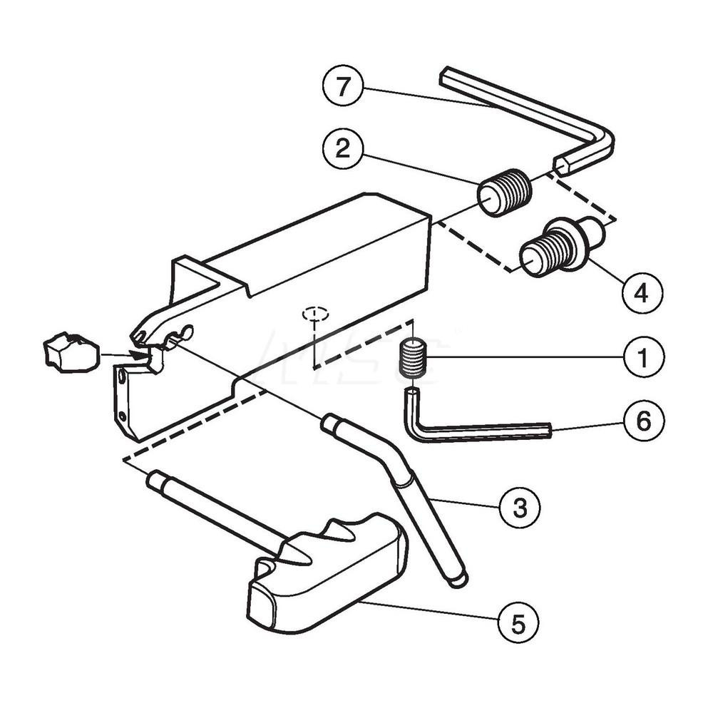 Sandvik Coromant Indexable Grooving Toolholder: QS-QD-LFE20C2020D, External, Left Hand, 40 mm Max Workpiece Dia - 6427649