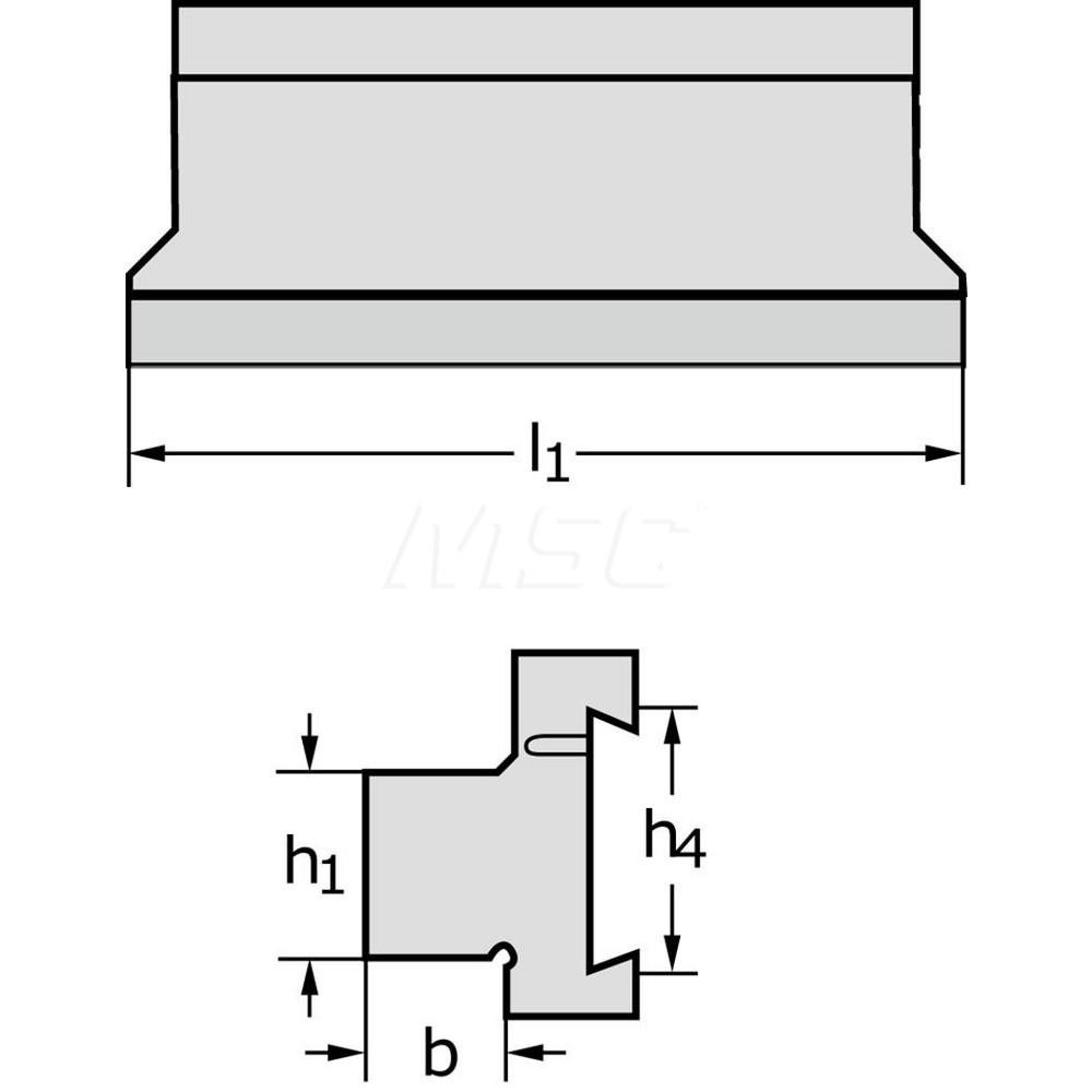 Walter Tool Block Style SBN, 32mm Blade Height, 4.72" OAL, Indexable Cutoff Blade Tool Block - 5051373