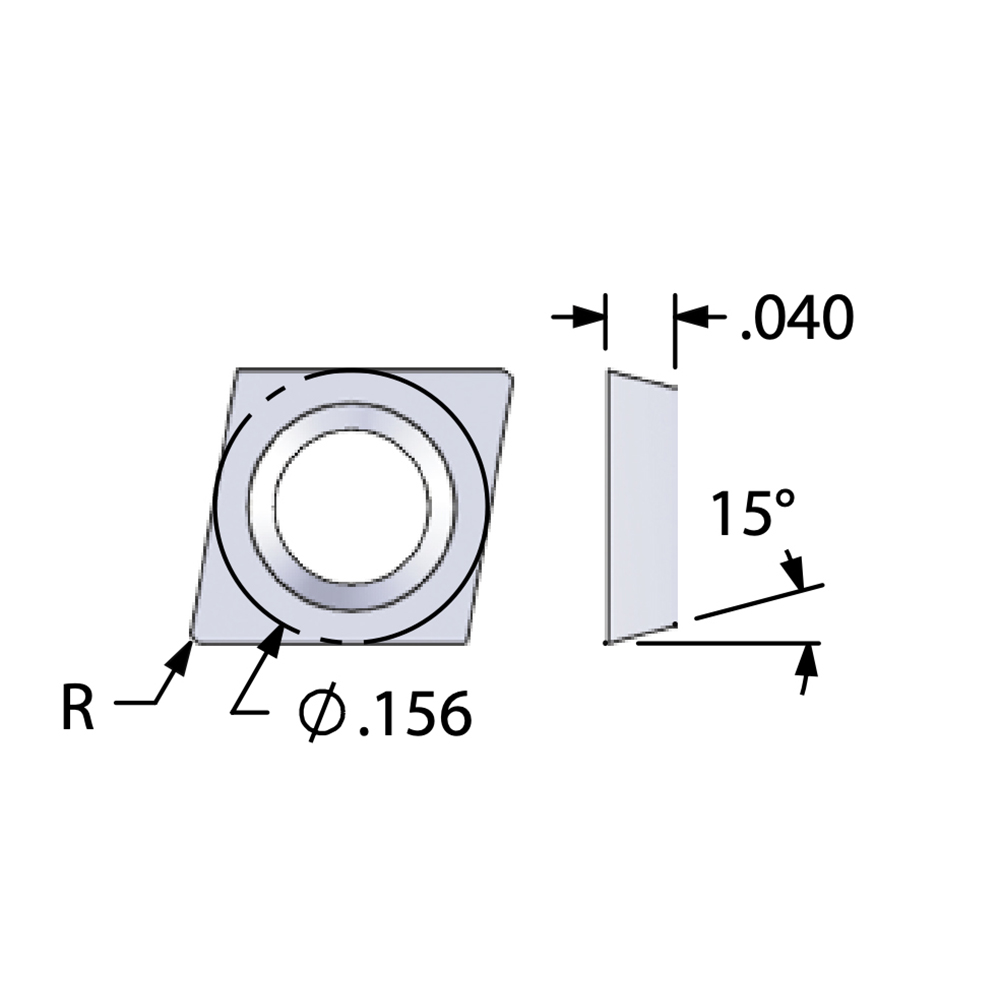 Scientific Cutting Tools Indexable Boring Bar: ADBC250F5L, 0.2860" Min Bore, Left Hand, 5 deg Lead, Solid Carbide (Shank) & Steel (Head) - ADBC250F5L