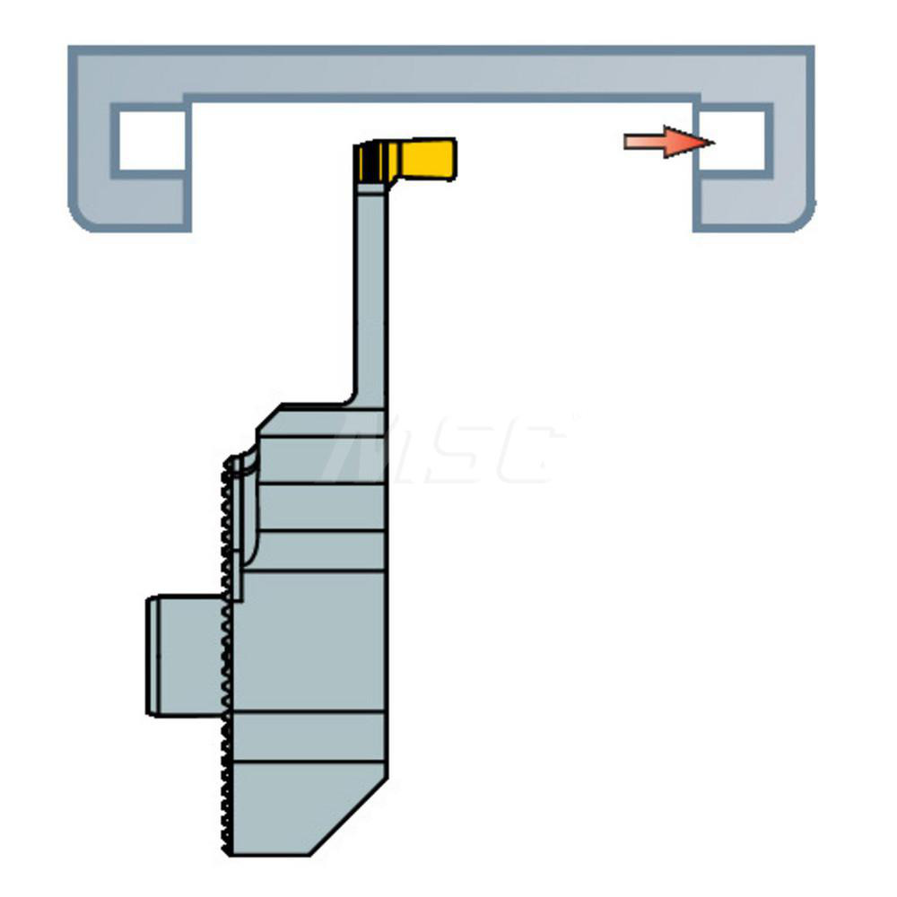 Sandvik Coromant Modular Grooving Head: Left Hand, Cutting Head, System Size 70, Uses RG123 Size LX Inserts - 6358883