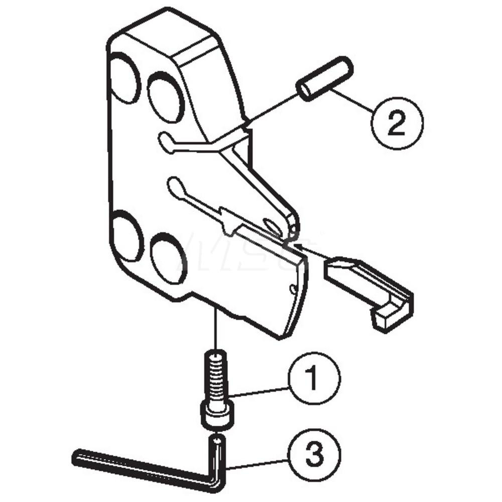 Sandvik Coromant Modular Grooving Head: Left Hand, Cutting Head, System Size 70, Uses RG123 Size LX Inserts - 6358883