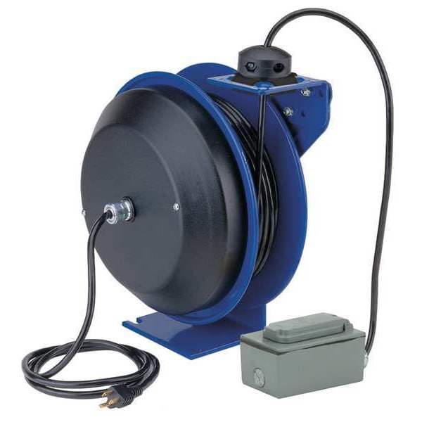 Coxreels 50 ft. 12/3 Extension Cord Reel 20 Amps 2 Outlets 120VAC Voltage - PC13-5012-F