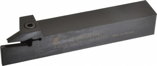 Kennametal Indexable Grooving-Cutoff Toolholder: A4SMR160820, 8 mm Min Groove Width, 20 mm Max Depth of Cut, Right Hand - 2263185