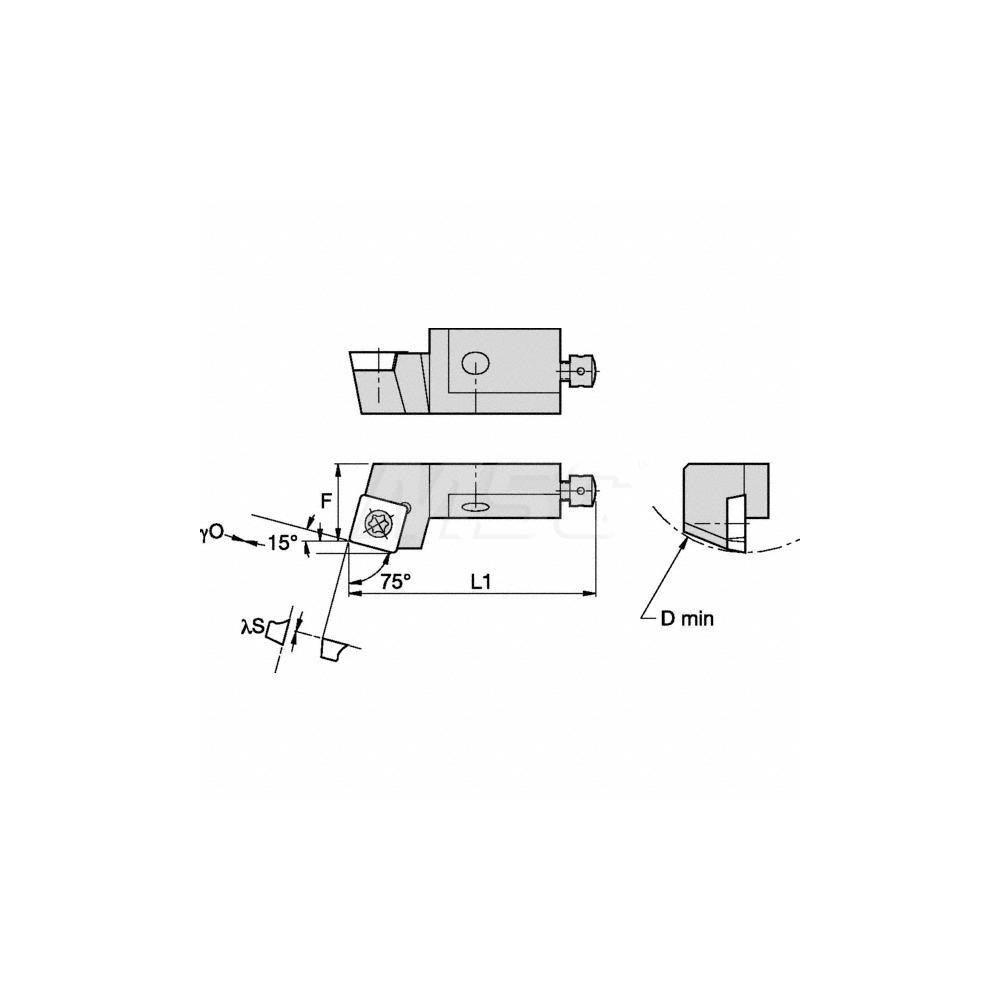 Kennametal Indexable Boring Cartridge: Series Screw-On, Right Hand, 1.969" Min Dia - 1098723
