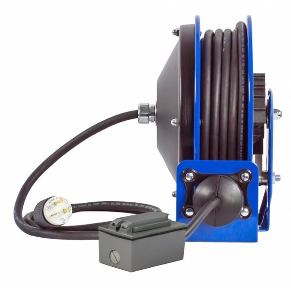 Coxreels 30 ft. 12/3 Extension Cord Reel 20 Amps 2 Outlets 120VAC Voltage - PC10-3012-F