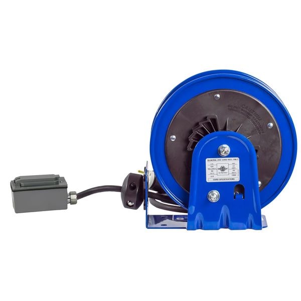 Coxreels 30 ft. 12/3 Extension Cord Reel 20 Amps 2 Outlets 120VAC Voltage - PC10-3012-F