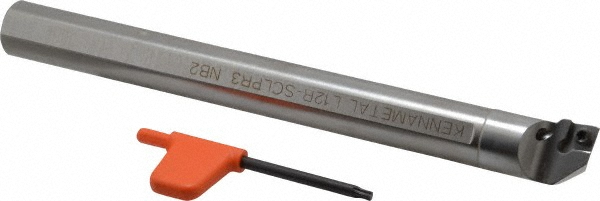 Kennametal Indexable Boring Bar: L10MSCLPR06, 13.00 mm Min Bore, Right Hand, 10.00 mm Shank Dia, -5 deg Lead, Heavy Metal - 3331107