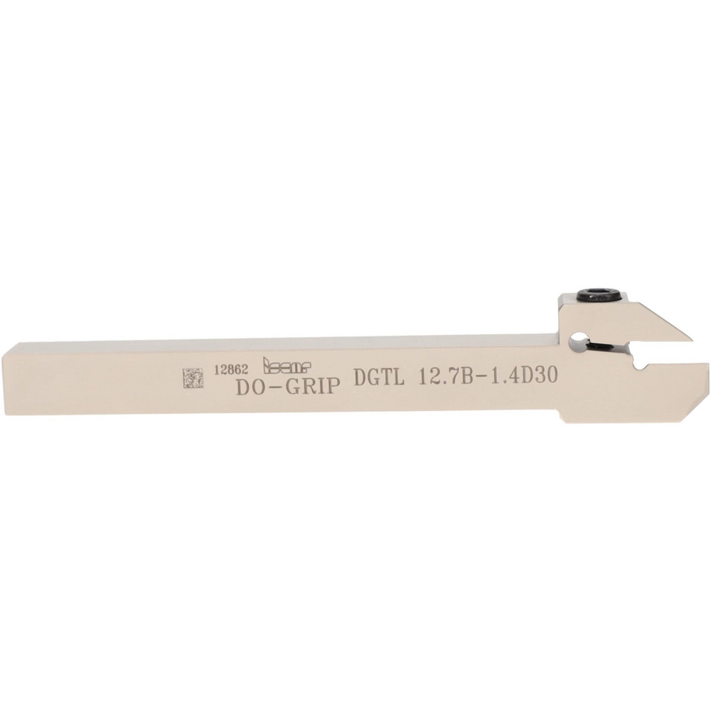 Iscar Indexable Grooving-Cutoff Toolholder: DGTL 12.7B-1.4D30, 0.055 to 0.055" Groove Width, 0.591" Max Depth of Cut, Left Hand - 2301418