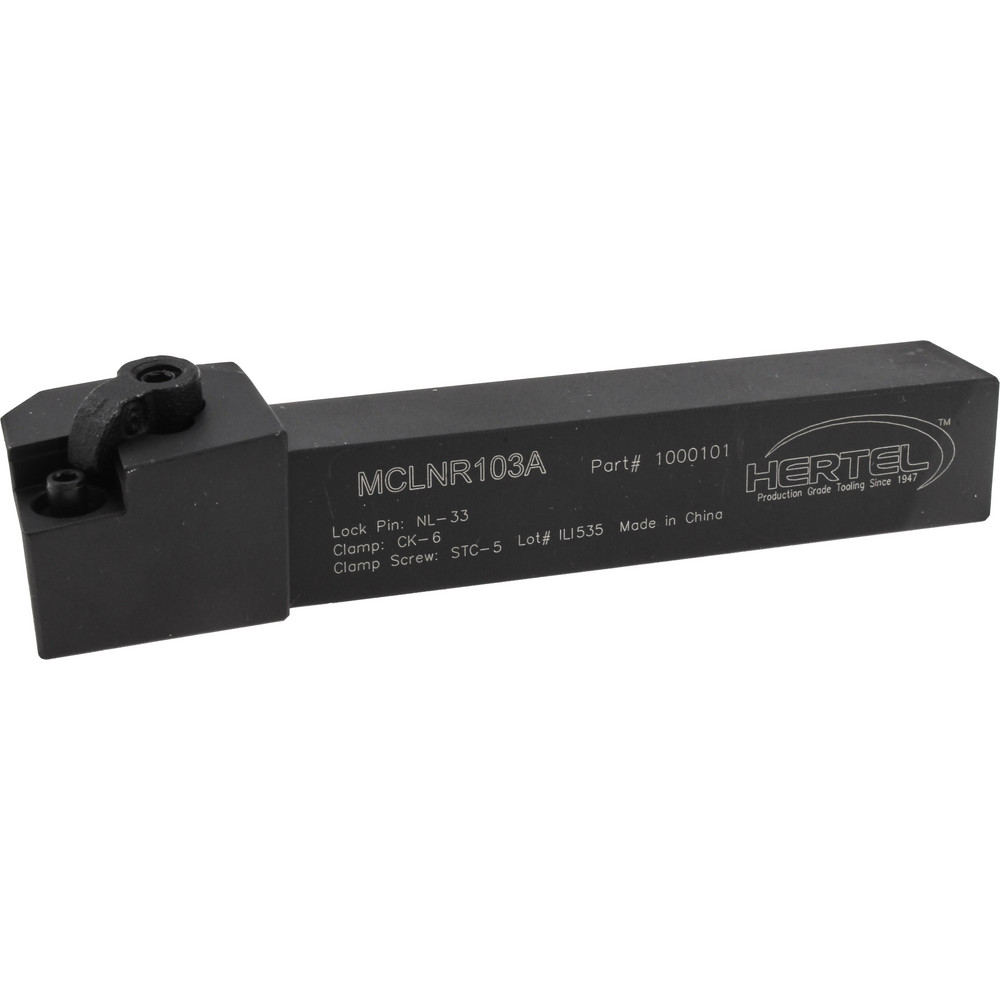 Hertel Indexable Turning Toolholder: MCLNL103A 5/8" SHANK, Clamp & Screw - 1000095