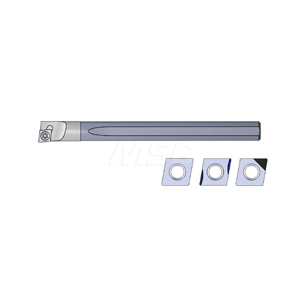 Scientific Cutting Tools Indexable Boring Bar: ACBC250R5R, 0.2860" Min Bore, Right Hand, 5 deg Lead, Solid Carbide (Shank) & Steel (Head) - ACBC250R5R
