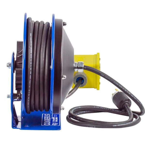 Coxreels 30 ft. 12/3 Extension Cord Reel 20 Amps 4 Outlets 120VAC Voltage - PC10-3012-B