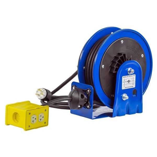 Coxreels 30 ft. 12/3 Extension Cord Reel 20 Amps 4 Outlets 120VAC Voltage - PC10-3012-B