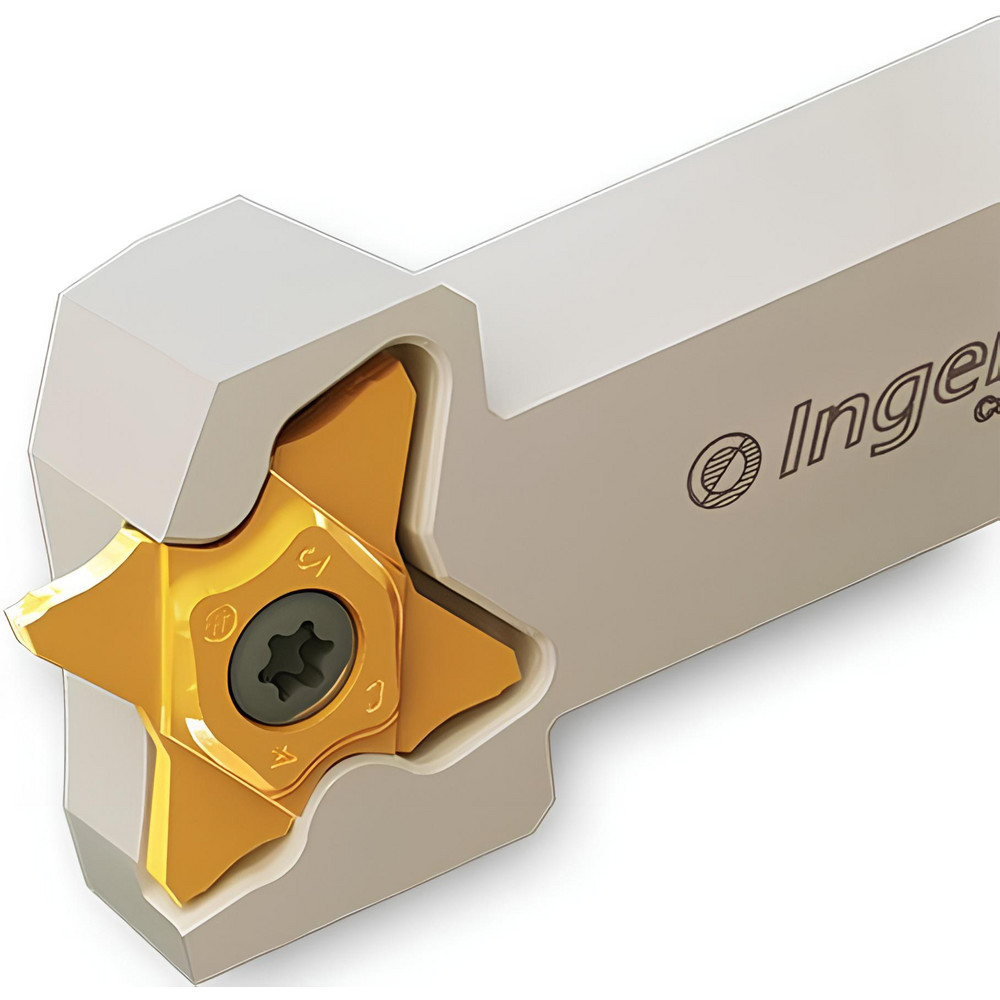 Ingersoll Cutting Tools Indexable Grooving-Cutoff Toolholder: TQHL9.5-27, 0.02 to 1/8" Groove Width, 0.252" Max Depth of Cut, Left Hand - 2802201