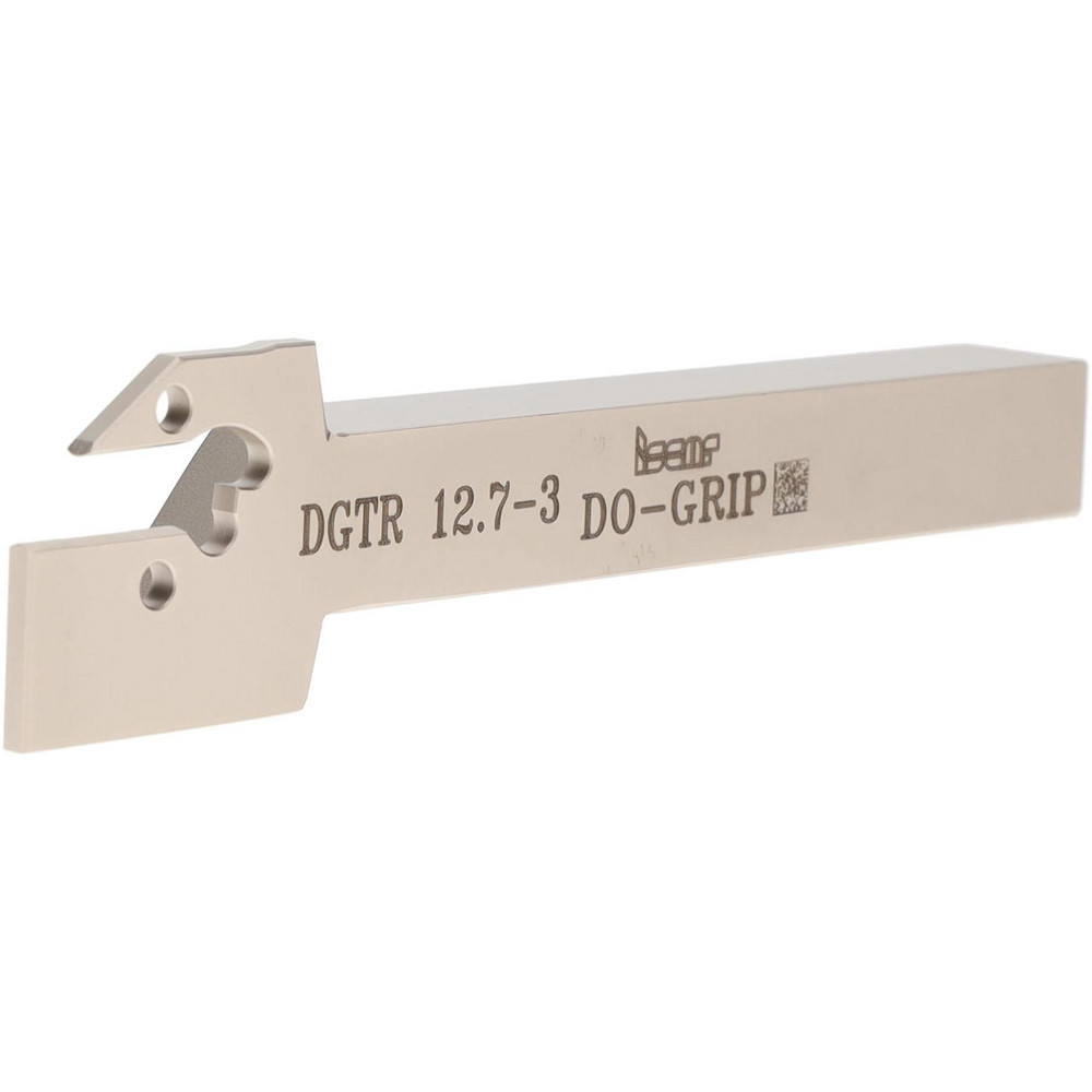 Iscar Indexable Grooving-Cutoff Toolholder: DGTR 12.7-3, 0.118 to 1/8" Groove Width, 0.69" Max Depth of Cut, Right Hand - 2301284