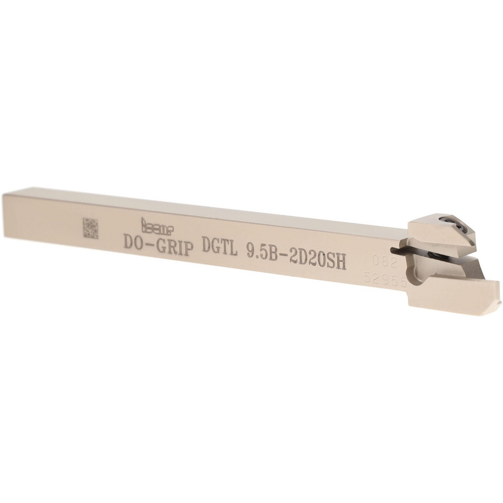 Iscar Indexable Grooving-Cutoff Toolholder: DGTR 12.7-3, 0.118 to 1/8" Groove Width, 0.69" Max Depth of Cut, Right Hand - 2301284
