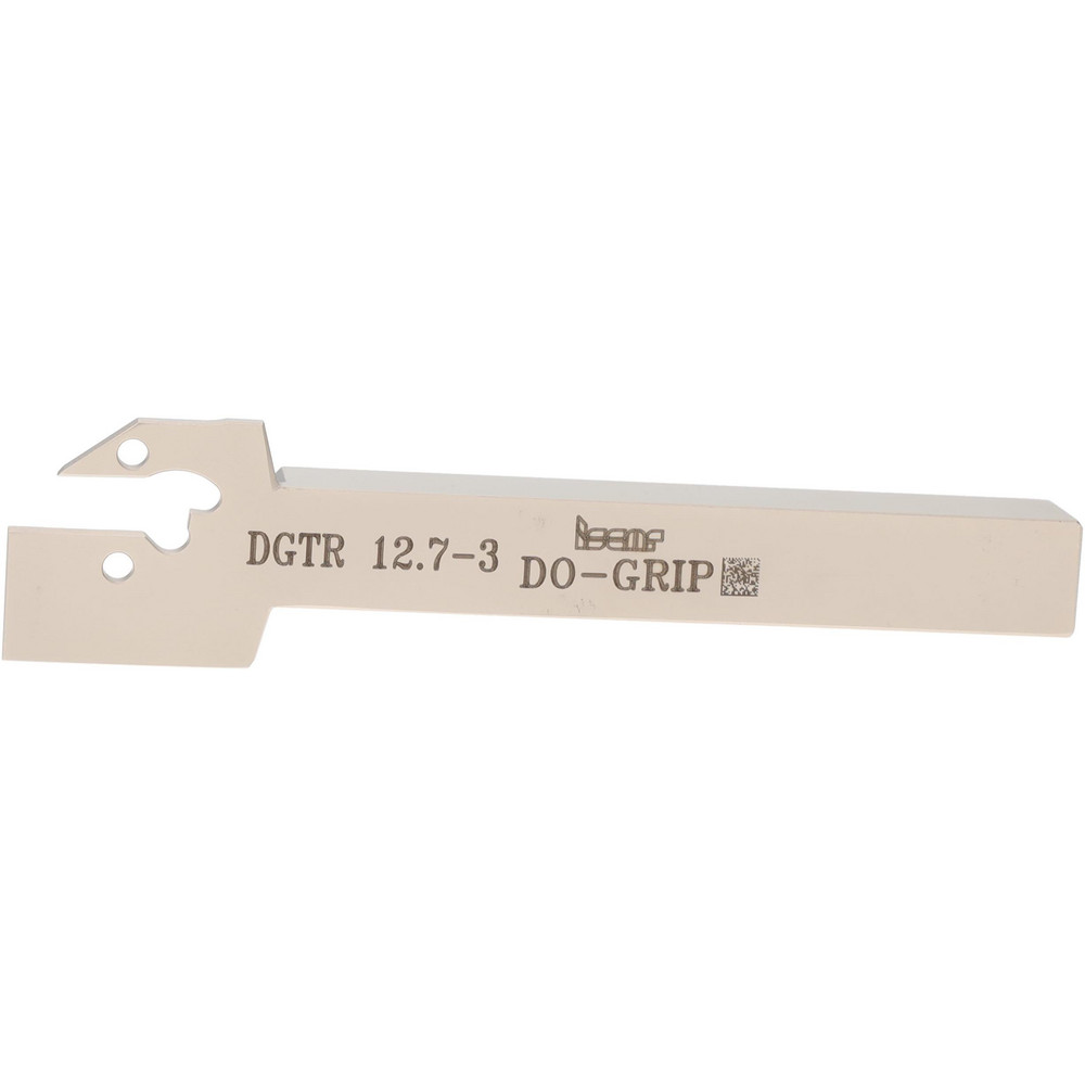 Iscar Indexable Grooving-Cutoff Toolholder: DGTR 12.7-3, 0.118 to 1/8" Groove Width, 0.69" Max Depth of Cut, Right Hand - 2301284