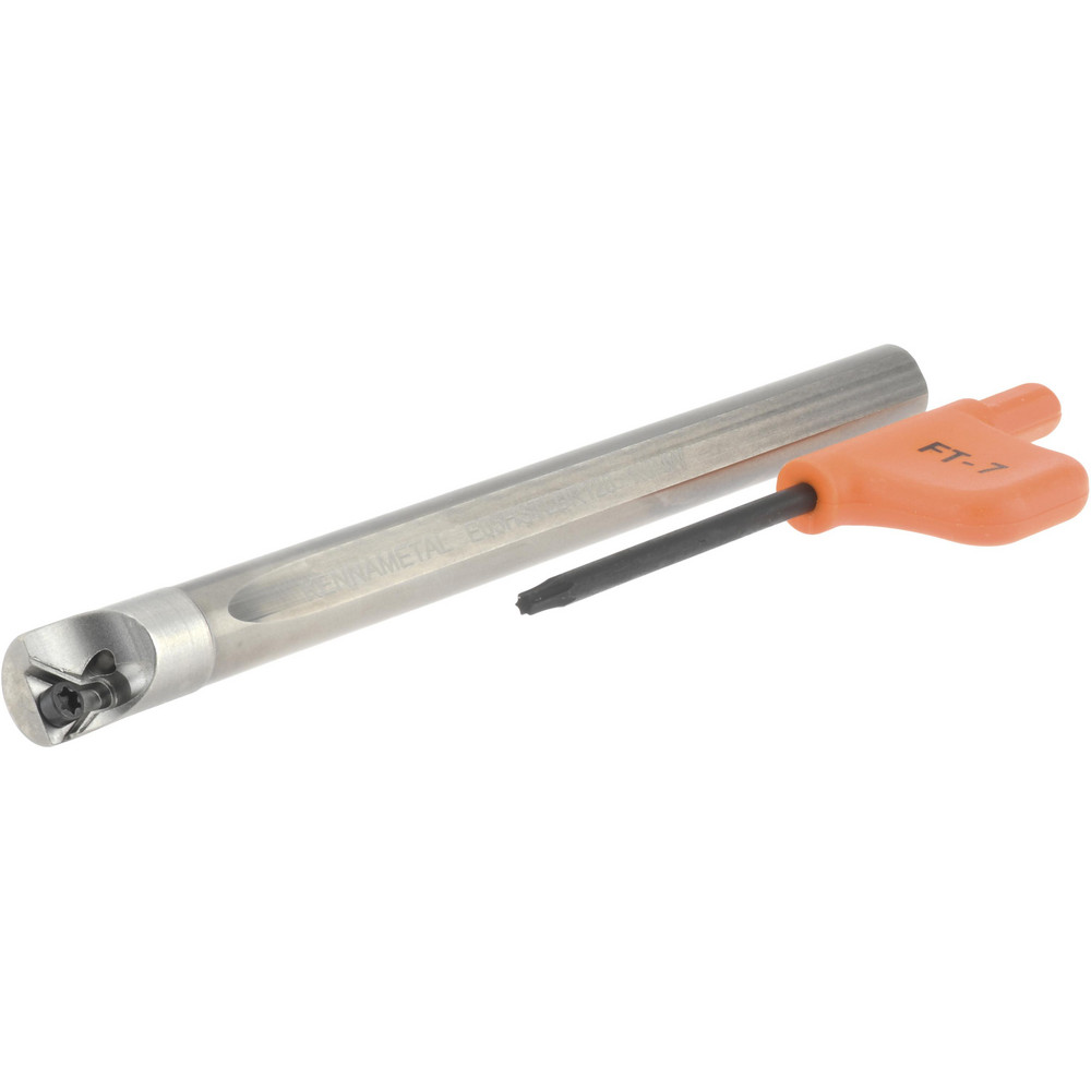 Kennametal Indexable Boring Bar: E05HSTLDR128, 0.3600" Min Bore, Right Hand, 5 deg Lead, Solid Carbide (Shank) & Steel (Head) - 1270970