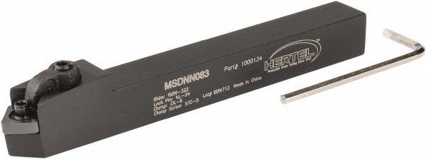 Kennametal Indexable Turning Toolholder: MSDNN103, Clamp & Screw - 1096181