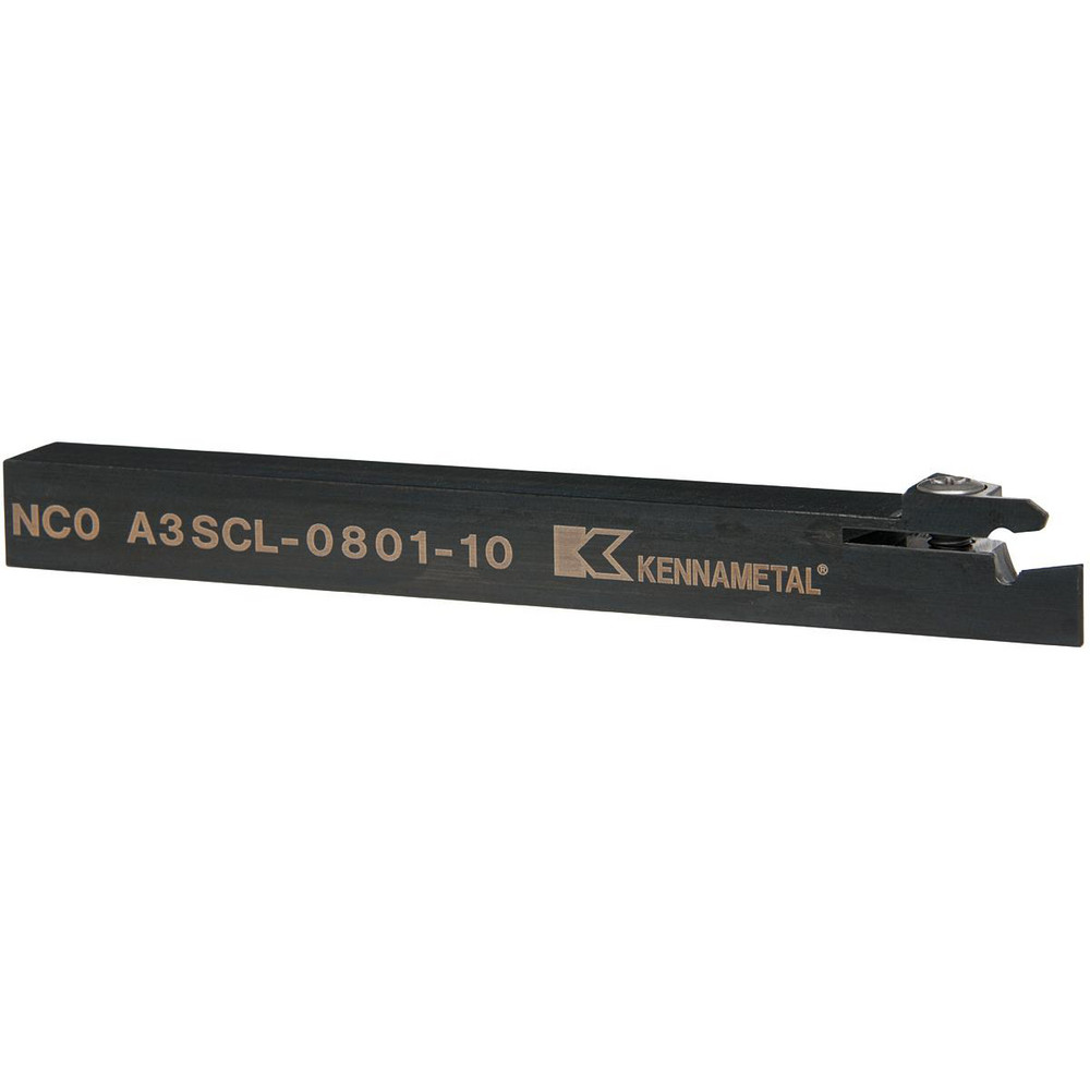 Kennametal Indexable Cutoff Toolholder: 10 mm Max Depth of Cut, 0.79" Max Workpiece Dia, Right Hand - 1806716