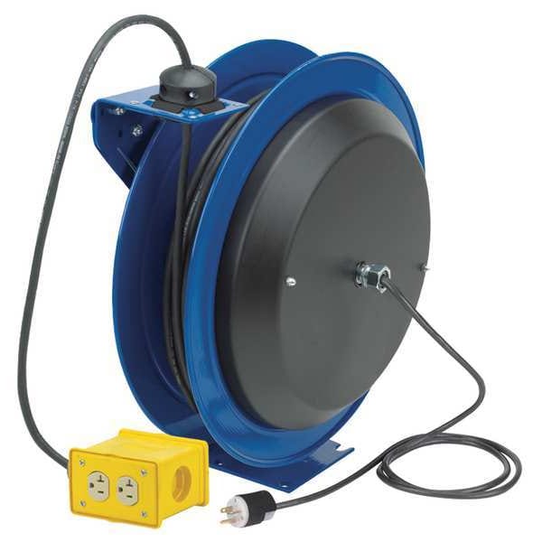 Coxreels 75 ft. 12/3 Retractable Cord Reel 4 Outlets 120VAC Voltage - PC19-7512-B