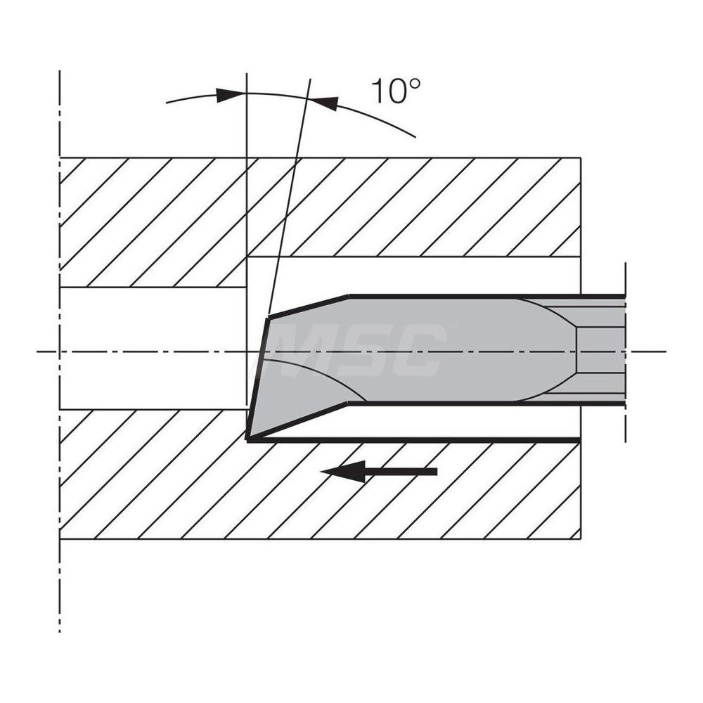 Kyocera Indexable Boring Bar: VNBR0311-003 KW10, 3.00 mm Min Bore, Right Hand, 0.40 mm Shank Dia, 10 deg Lead, Solid Carbide - TWE07000