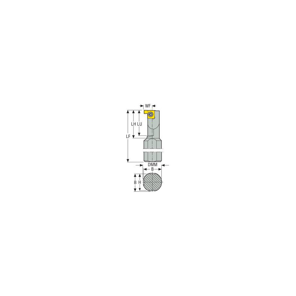 Seco Indexable Grooving Toolholder: SNR 000625 60-9, Internal, Right Hand - 00072588