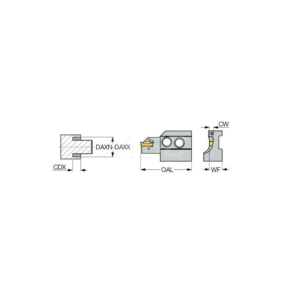 Iscar Indexable Grooving Blade: 1.26" High, Left Hand, 0.2362" Min Width - 2550056