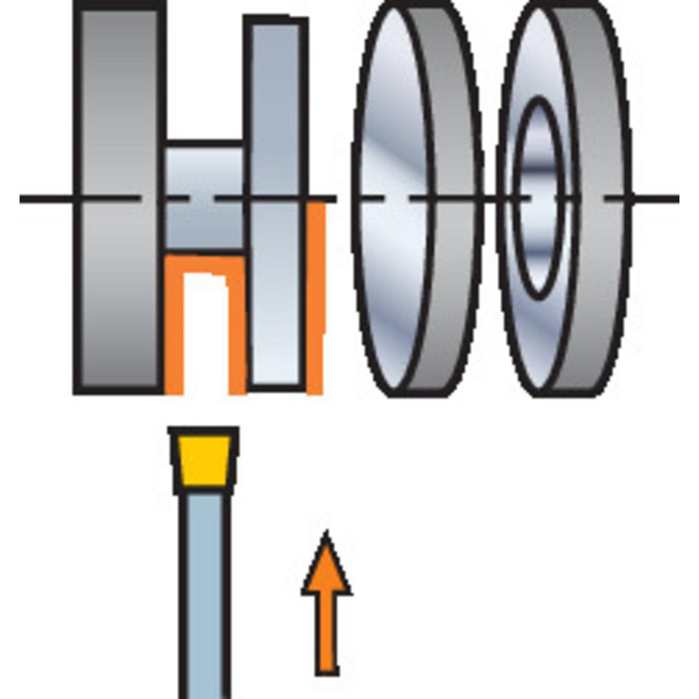 Sandvik Coromant Indexable Grooving & Cut-Off Toolholders: Left Hand, 0.3750, 9.53 - 8196535