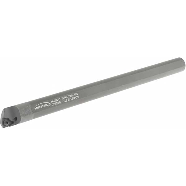 Hertel Indexable Boring Bar: HBBS-S750R5-4.0-855, 0.8550" Min Bore, Right Hand, Steel - H59870402