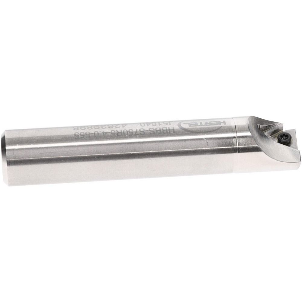 Hertel Indexable Boring Bar: HBBS-S750R5-4.0-855, 0.8550" Min Bore, Right Hand, Steel - H59870402