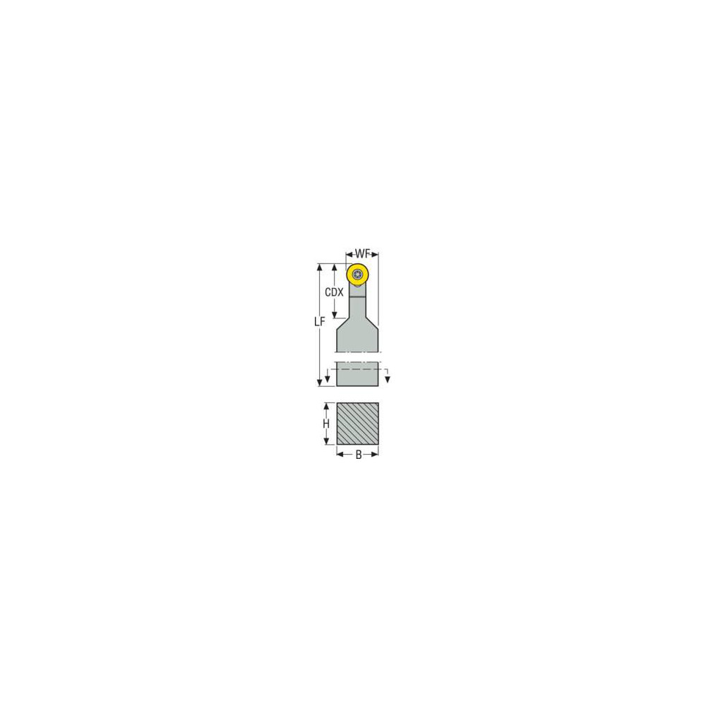 Seco Indexable Turning Toolholder: SRDCN 2525M08, 45.0 deg Lead Angle, Screw - 75011706