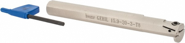 Iscar Indexable Boring Bar: GEHIL15.9-20-2T8, 0.787" Min Bore Dia, Left Hand Cut, 5/8" Shank Dia, Steel - 2801783