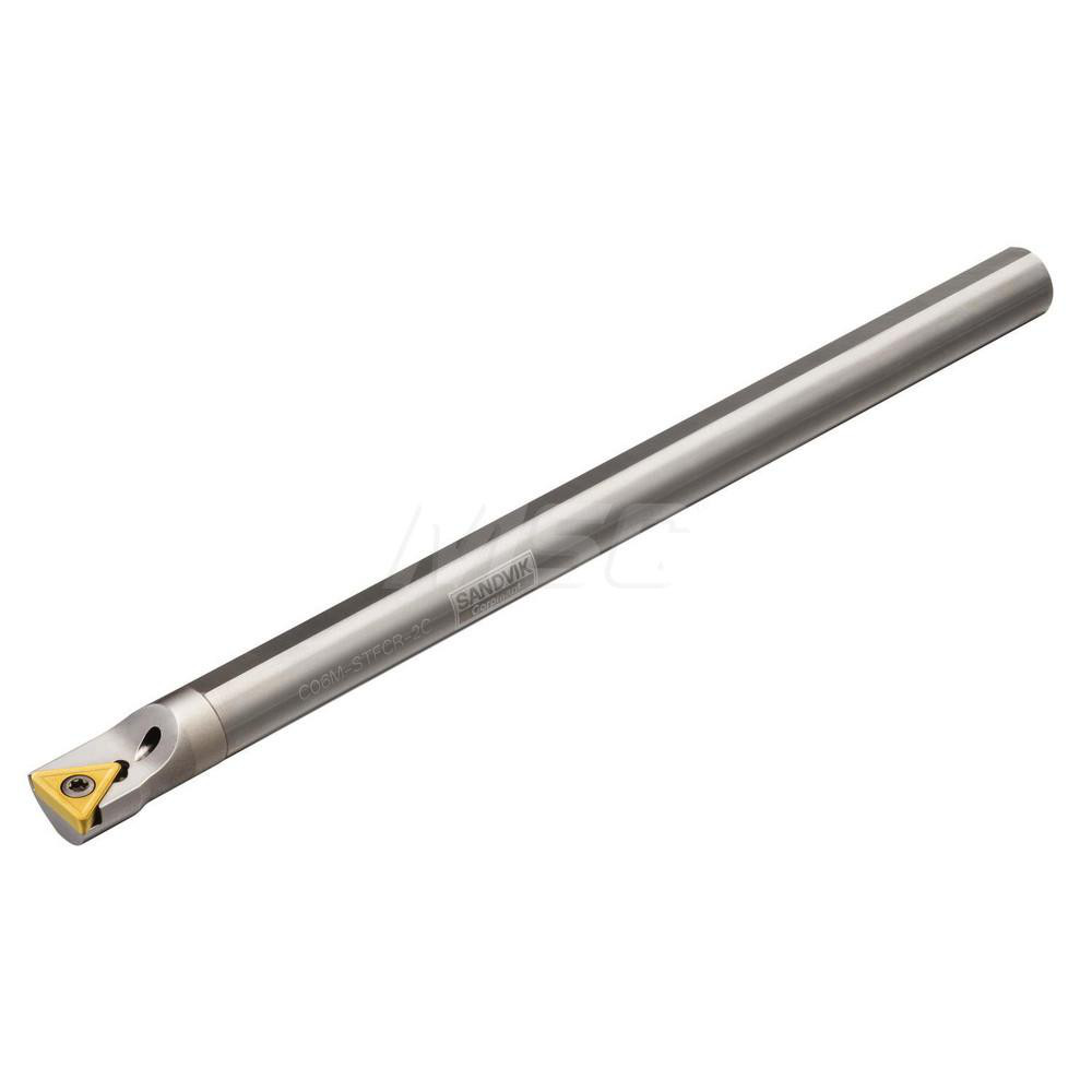 Ingersoll Cutting Tools Indexable Boring Bar: E06M-STFCR-2, 1/2" Min Bore, 3/8" Shank Dia, 91 deg Lead, Solid Carbide - 3604247
