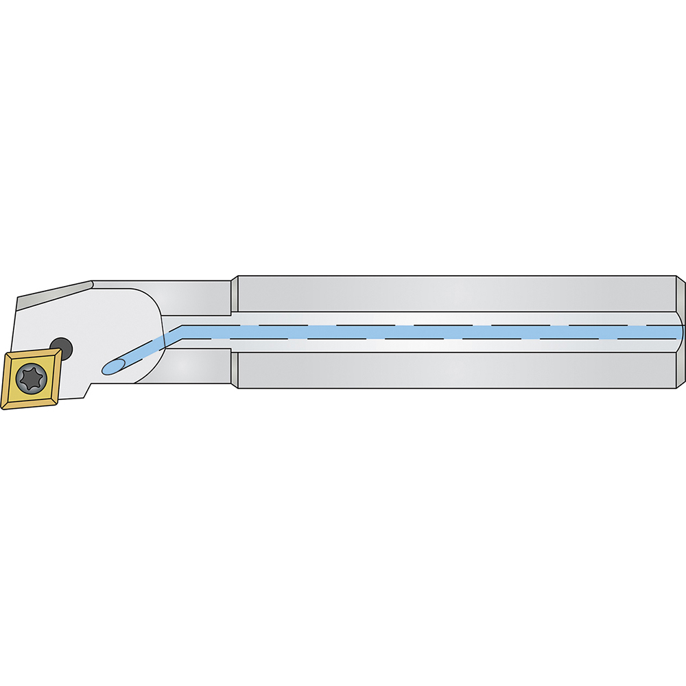 Micro 100 Indexable Boring Bar: .775X5/8X5.9 RH, 0.7750" Min Bore, Right Hand - 20-0852