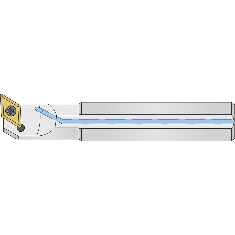 Micro 100 Indexable Boring Bar: .775X5/8X5.9 RH, 0.7750" Min Bore, Right Hand - 20-0852