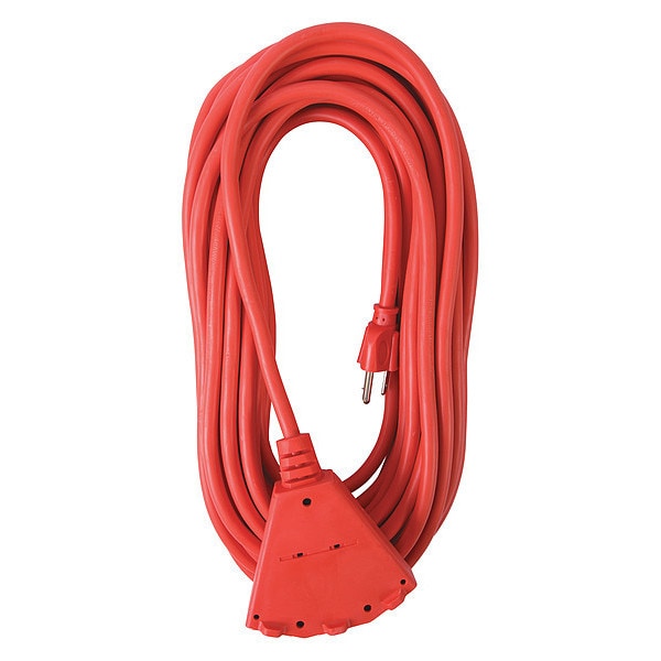 Bergen Industries Extension Cord, 14 AWG, Outdoor, 14/3, 3 Outlets, 50 ft - OC501433T