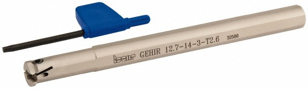 Iscar Indexable Grooving Toolholder:  GEHIR 12.7-14-3, 0.1260" Max Groove Width - 2801139