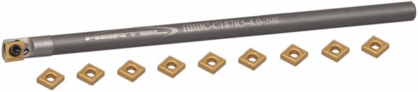 Everede Tool 1, 1-1/4, 2-1/2" Max Bore, 0.18" Min Bore Smallest Bar, 0.29" Min Bore Largest Bar, Steel Indexable Boring Bar Set, Box not Included - 02328