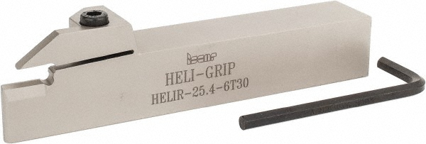 Iscar Indexable Grooving Toolholder: HELIR 25.4-6T30, External, Right Hand, 2.36" Max Workpiece Dia - 2500456