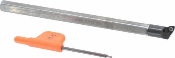 Kennametal Indexable Boring Bar: E04SWLPL15 KWH, 8.15 mm Min Bore, Left Hand, 6.35 mm Shank Dia, -3 deg Lead, Solid Carbide - 1152753