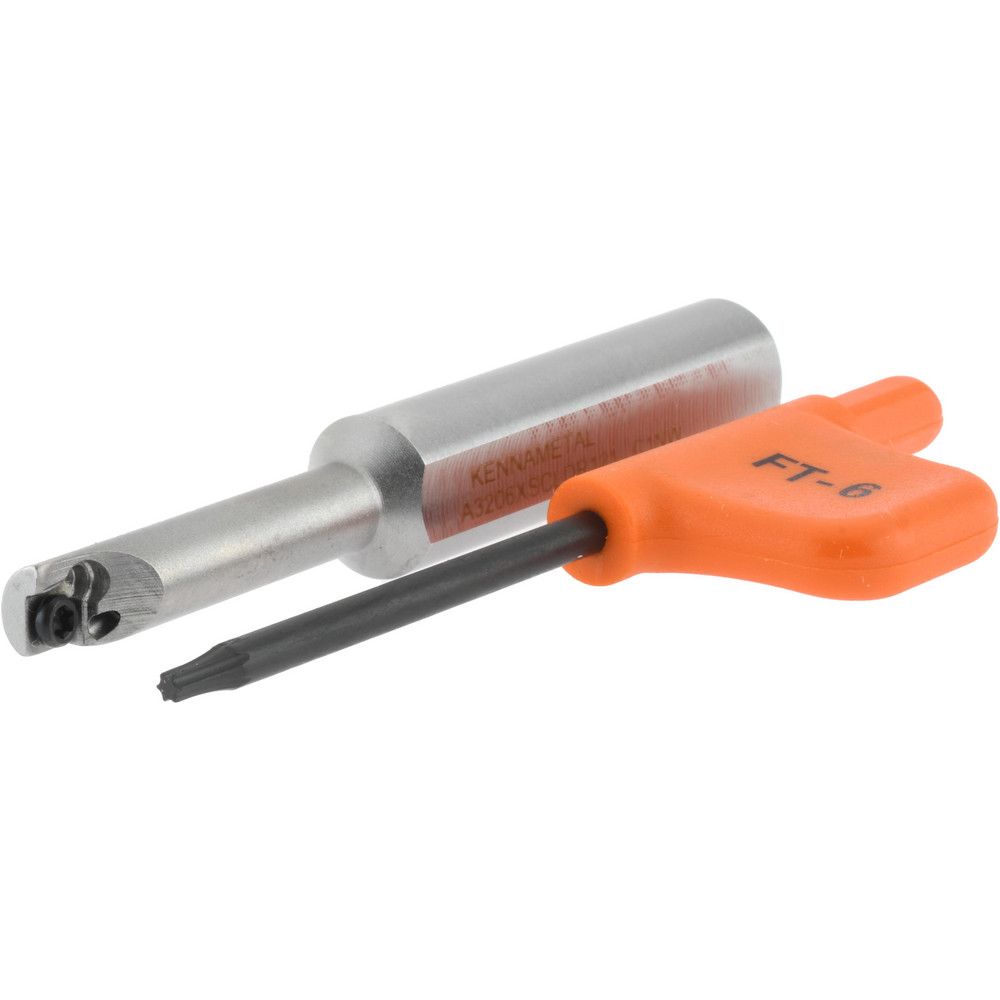 Kennametal Indexable Boring Bar: A3206XSCLDR121, 0.2300" Min Bore, Right Hand, 5 deg Lead, Steel - 1937970